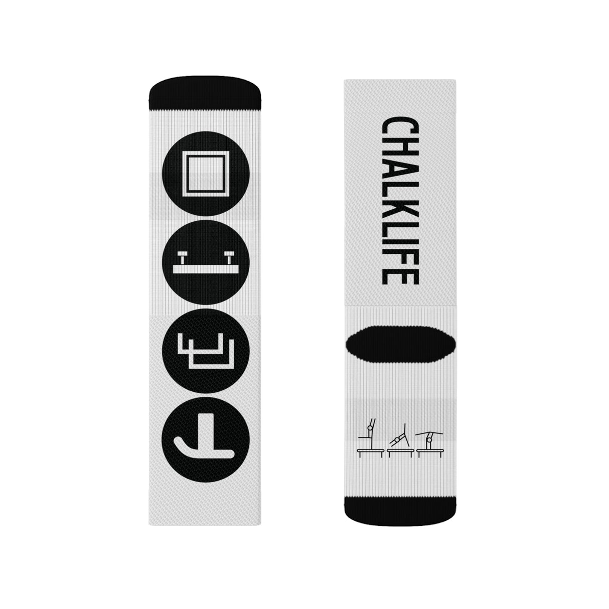 Women's Gymnastics Events Socks - Chalklife, LLC