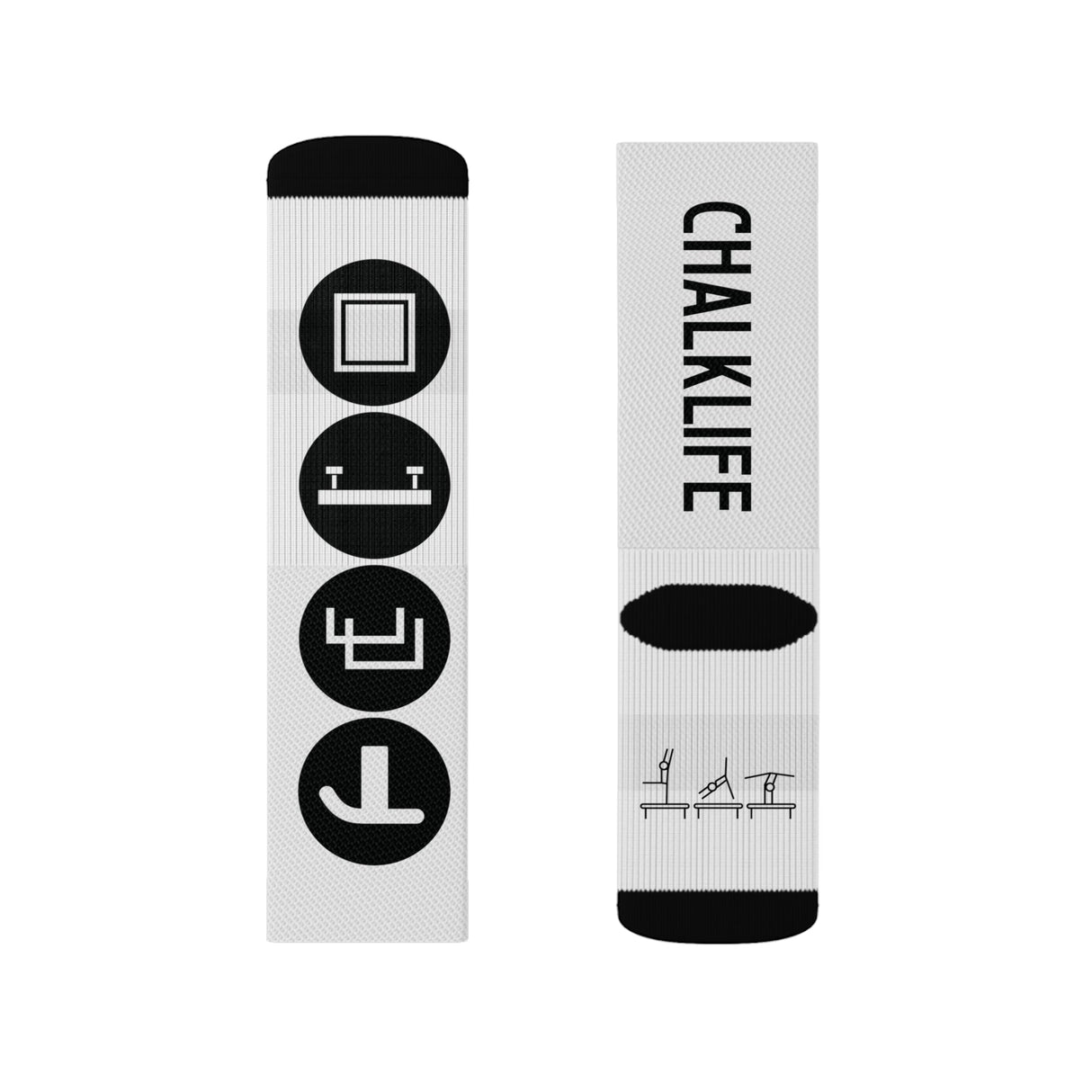 Women's Gymnastics Events Socks - Chalklife, LLC