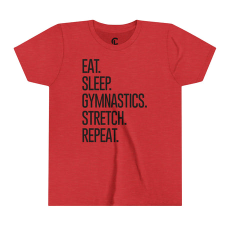 Youth - Eat. Sleep. Gymnastics. Stretch. Repeat. - Chalklife, LLC
