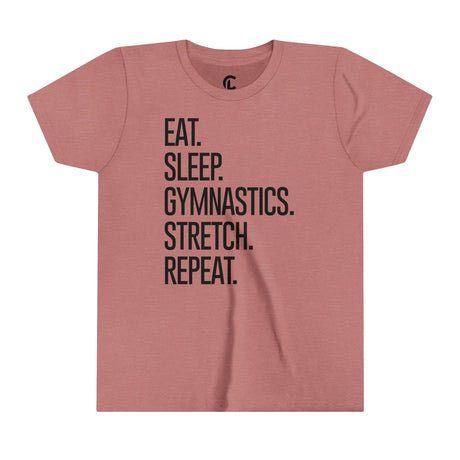 Youth - Eat. Sleep. Gymnastics. Stretch. Repeat. - Chalklife, LLC