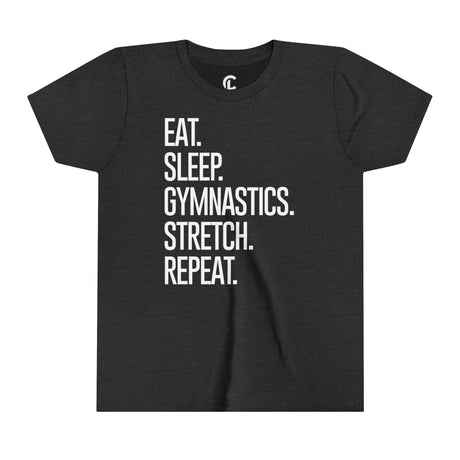 Youth - Eat. Sleep. Gymnastics. Stretch. Repeat. - Chalklife, LLC