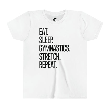 Youth - Eat. Sleep. Gymnastics. Stretch. Repeat. - Chalklife, LLC