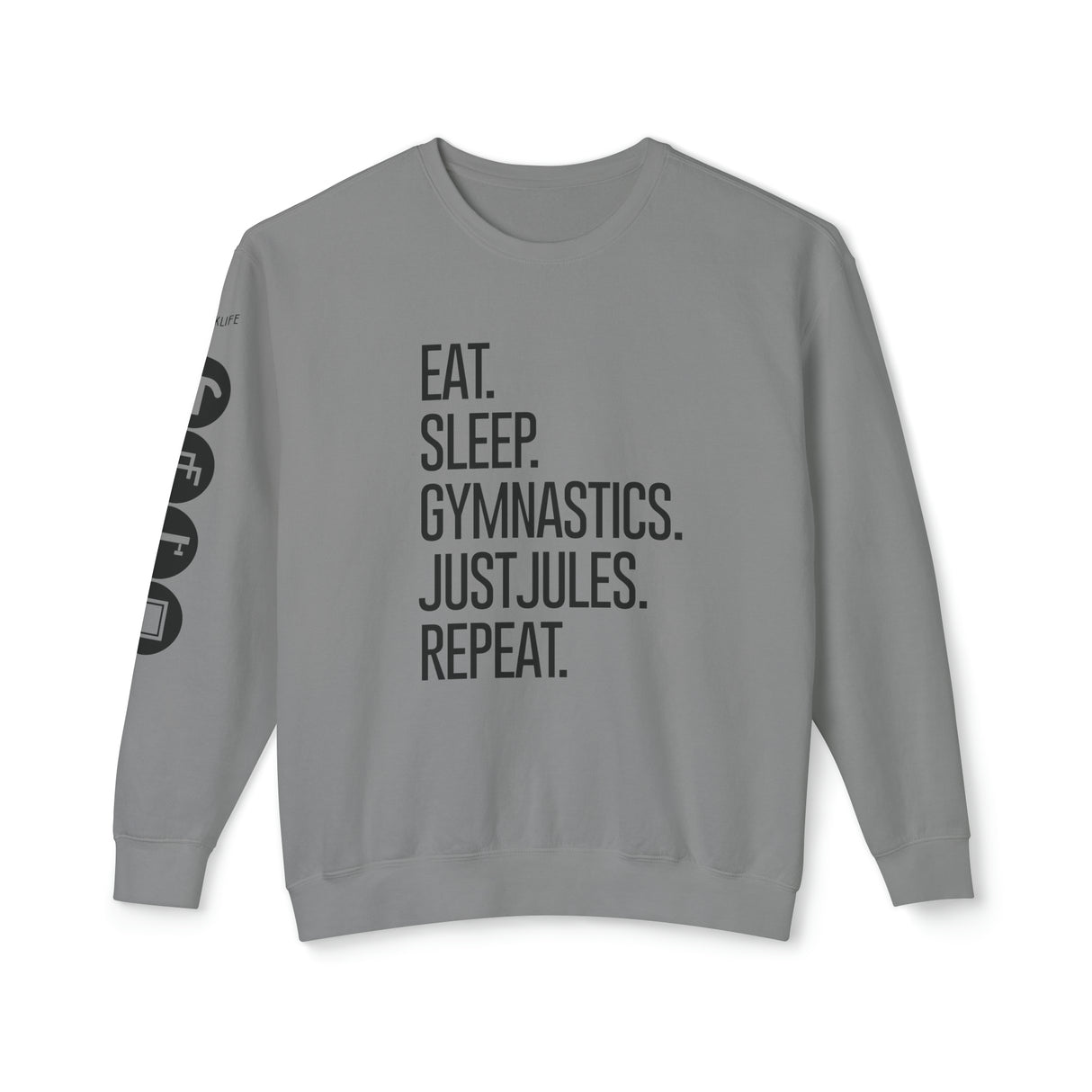 JustJules - Women's Gymnastics Events Sleeve - Lightweight Crewneck Sweatshirt