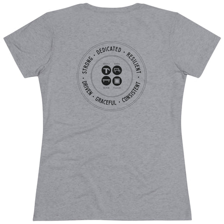 Women's Gymnastics Stamp T-Shirt (Fitted)