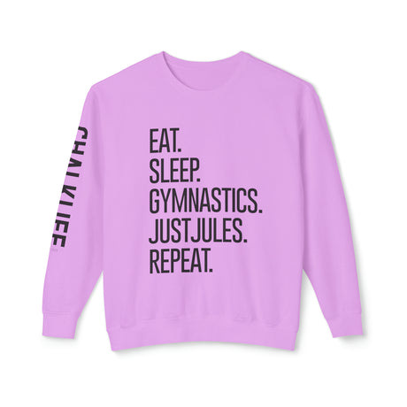 JustJules - Women's Gymnastics Events Spine - Lightweight Crewneck Sweatshirt