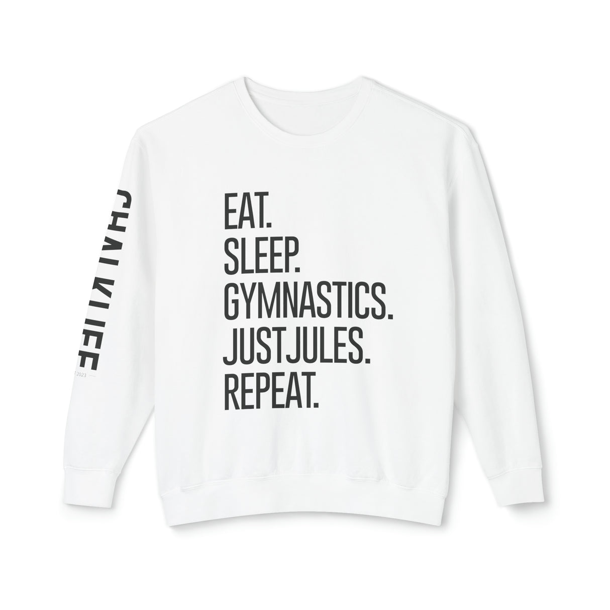 JustJules - Women's Gymnastics Events Spine - Lightweight Crewneck Sweatshirt