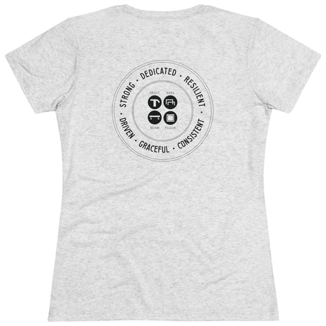 Women's Gymnastics Stamp T-Shirt (Fitted)