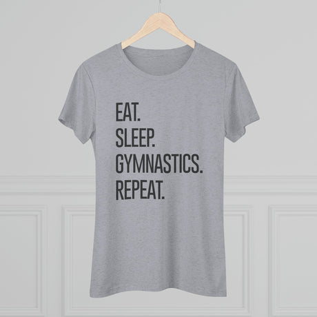Eat. Sleep. Gymnastics. Repeat. - Women's Fitted - Chalklife, LLC