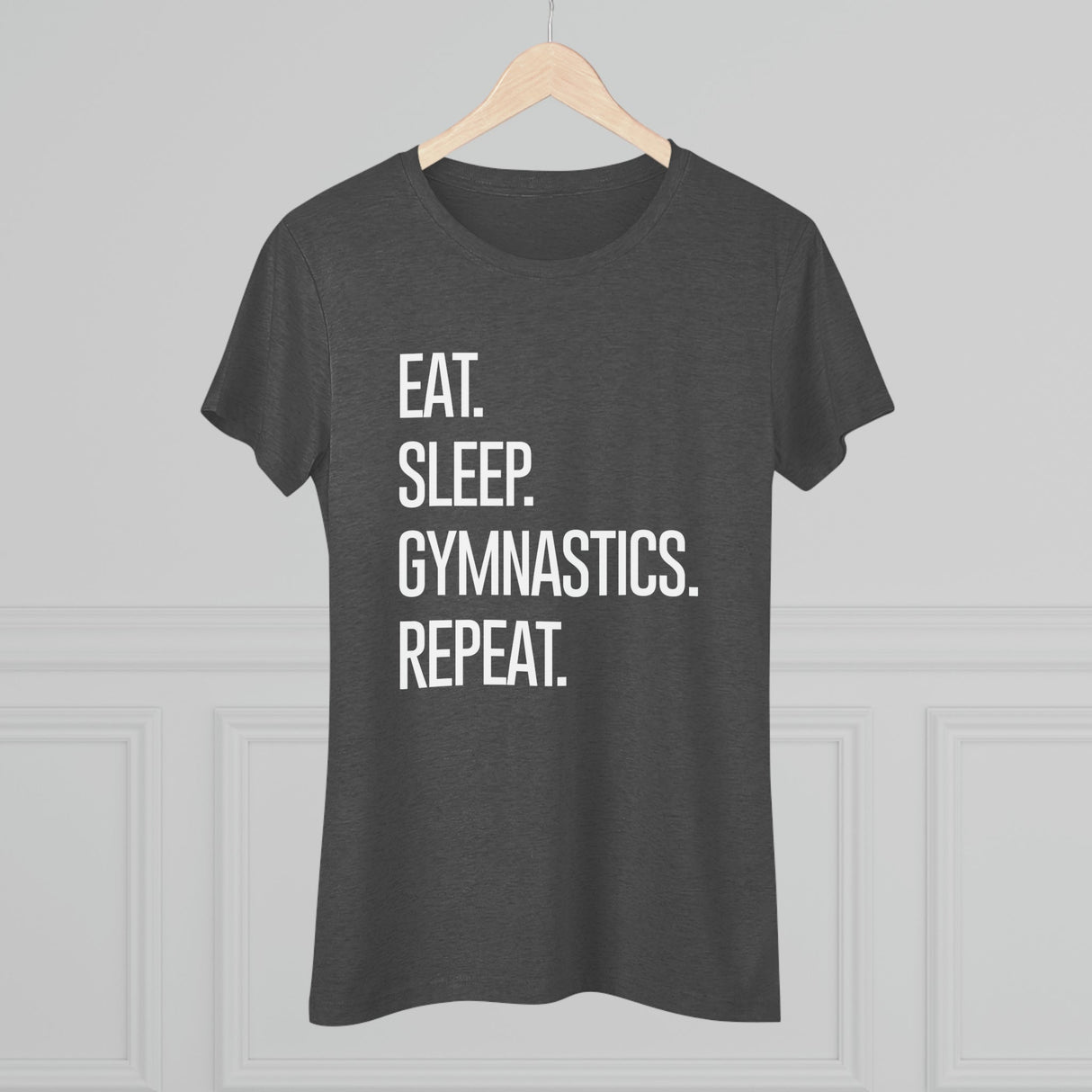 Eat. Sleep. Gymnastics. Repeat. - Women's Fitted - Chalklife, LLC