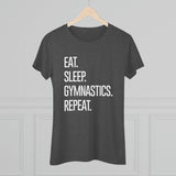 Eat. Sleep. Gymnastics. Repeat. - Women's Fitted - Chalklife, LLC