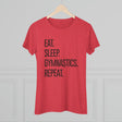 Eat. Sleep. Gymnastics. Repeat. - Women's Fitted - Chalklife, LLC