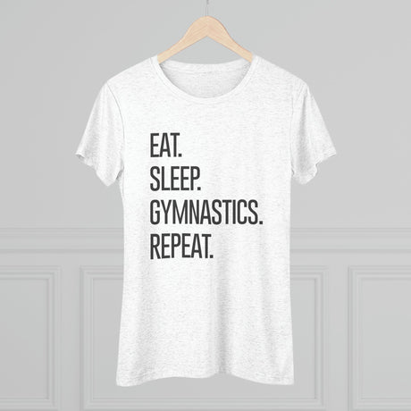 Eat. Sleep. Gymnastics. Repeat. - Women's Fitted - Chalklife, LLC