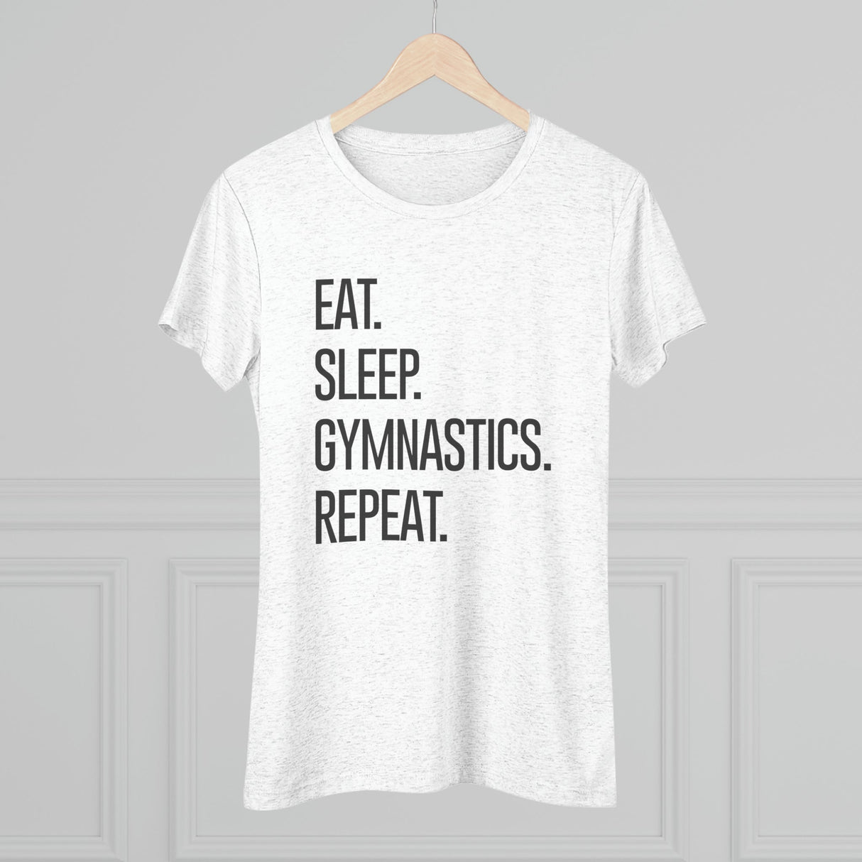 Eat. Sleep. Gymnastics. Repeat. - Women's Fitted - Chalklife, LLC