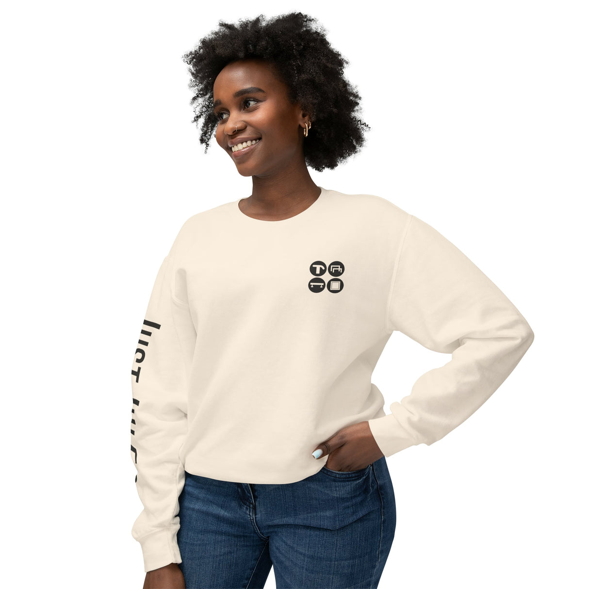 JUSTJULES - Event Icons Lightweight Crewneck Sweatshirt - Chalklife, LLC