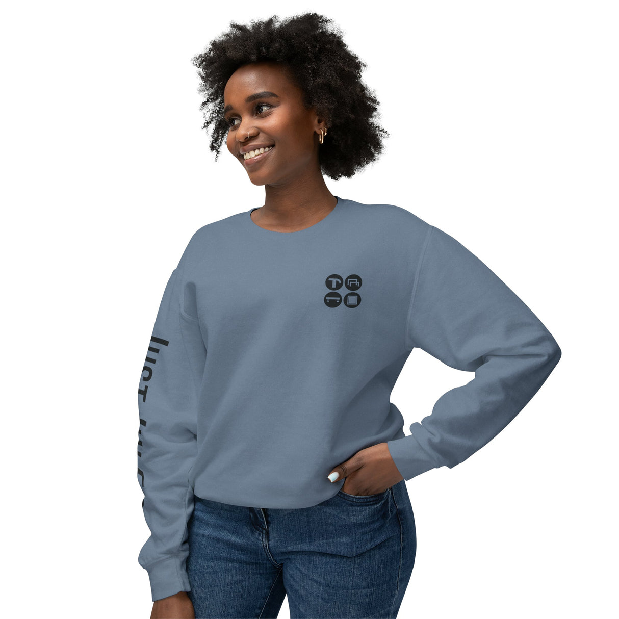 JUSTJULES - Event Icons Lightweight Crewneck Sweatshirt - Chalklife, LLC