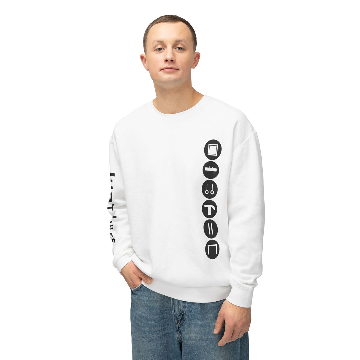 JUSTJULES - Men's Event Icons Lightweight Crewneck Sweatshirt - Chalklife, LLC