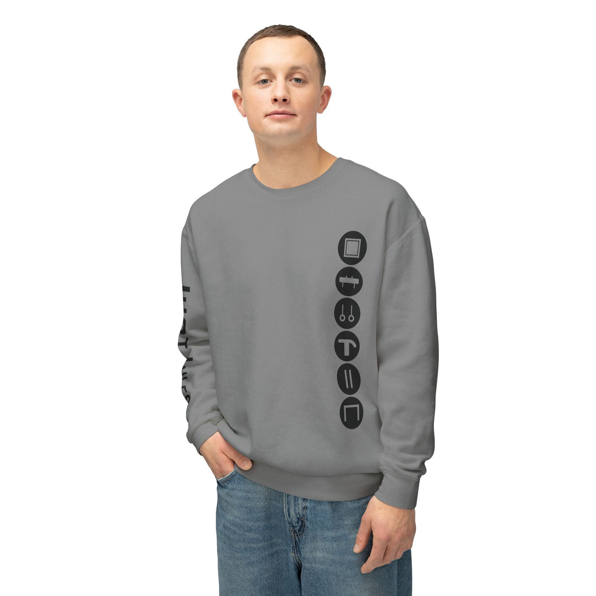 JUSTJULES - Men's Event Icons Lightweight Crewneck Sweatshirt - Chalklife, LLC