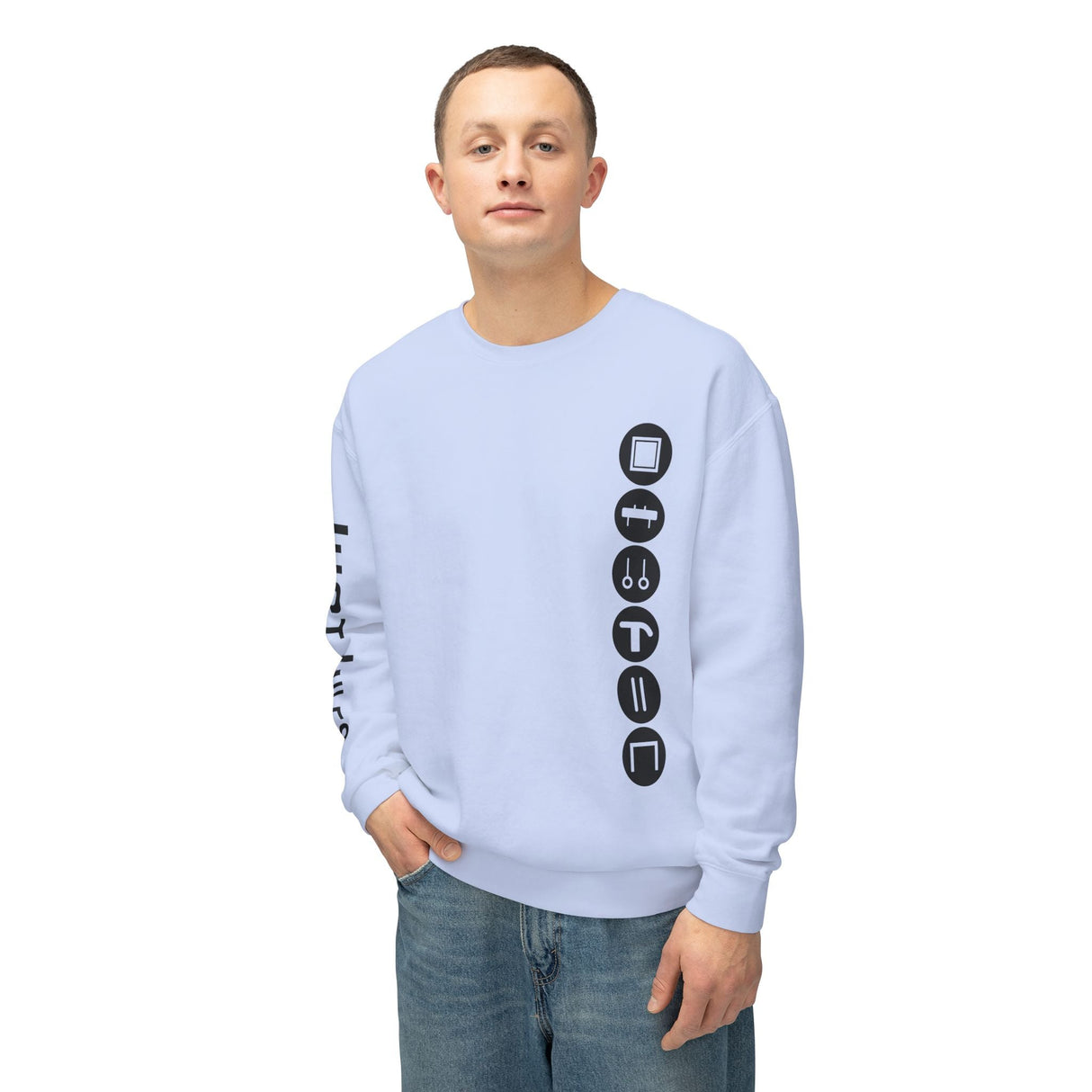 JUSTJULES - Men's Event Icons Lightweight Crewneck Sweatshirt - Chalklife, LLC