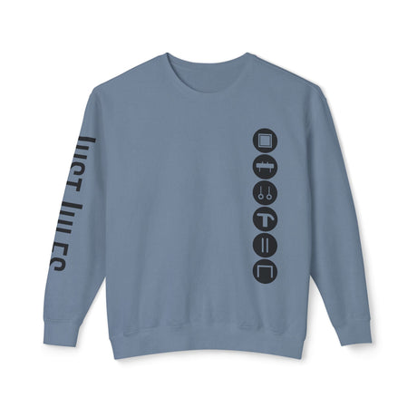 JUSTJULES - Men's Event Icons Lightweight Crewneck Sweatshirt - Chalklife, LLC