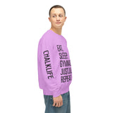 JustJules - Women's Gymnastics Events Spine - Lightweight Crewneck Sweatshirt - Chalklife, LLC