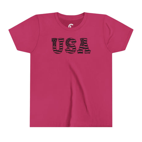 Youth Short Sleeve Tee - USA - Flag - Chalklife, LLC