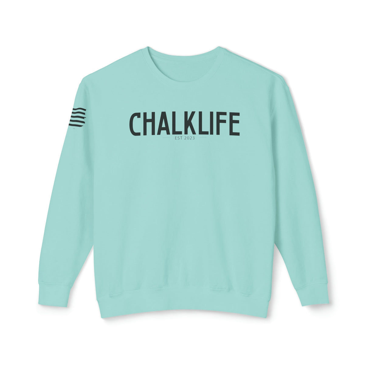 Chalklife - Climbing Stamp Unisex Lightweight Crewneck Sweatshirt - Chalklife, LLC