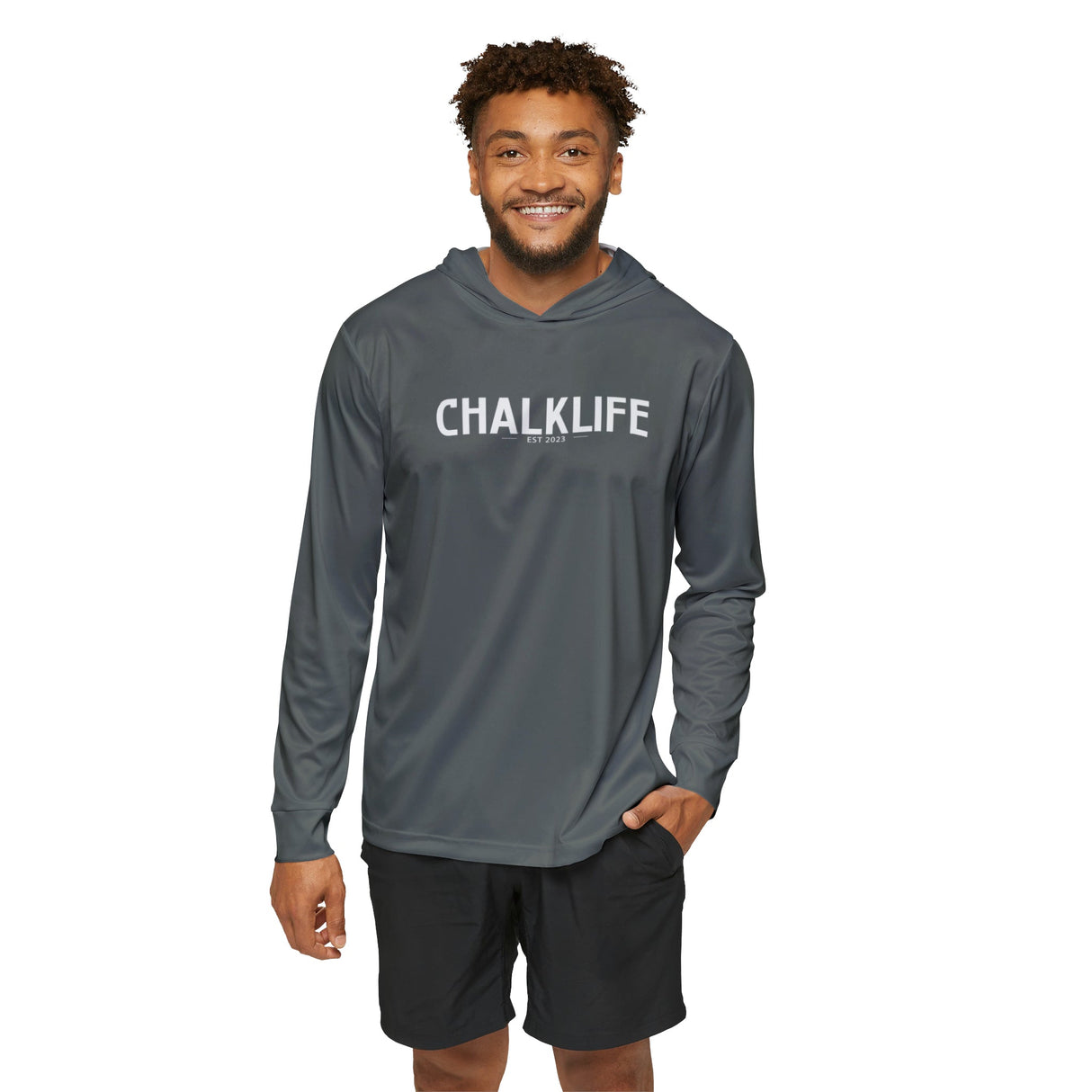 Chalklife Fitness Performance Hoodie - Gray - Chalklife, LLC