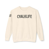 Chalklife - Trampoline & Tumbling Stamp Unisex Lightweight Crewneck Sweatshirt - Chalklife, LLC