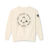 Chalklife - Trampoline & Tumbling Stamp Unisex Lightweight Crewneck Sweatshirt - Chalklife, LLC