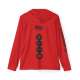 JUSTJULES - Eat. Sleep. Gymnastics. JustJules. Repeat. Performance Hoodie - Red - Chalklife, LLC