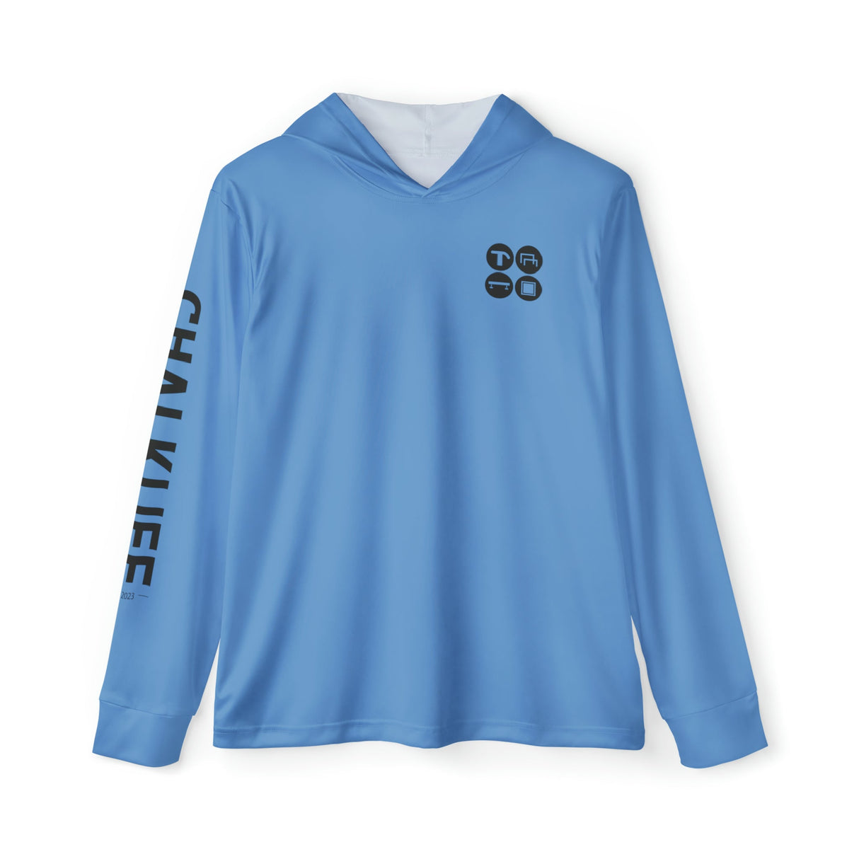 Women's Gymnastics Events Icon Hoodie - Light Blue - Chalklife, LLC