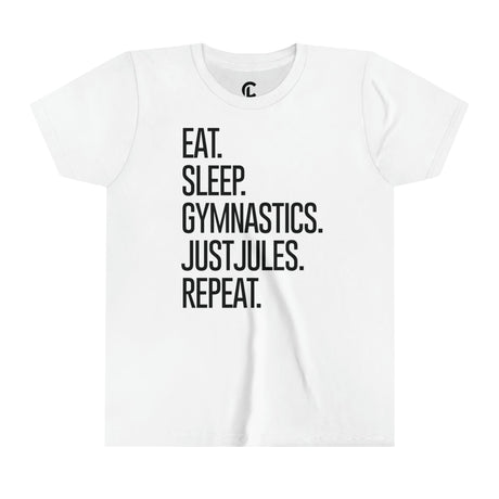 Youth - Eat. Sleep. Gymnastics. JustJules. Repeat. - Chalklife, LLC