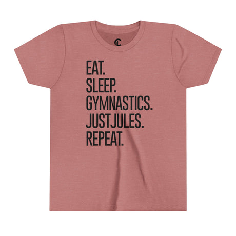 Youth - Eat. Sleep. Gymnastics. JustJules. Repeat. - Chalklife, LLC