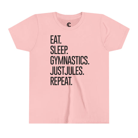 Youth - Eat. Sleep. Gymnastics. JustJules. Repeat. - Chalklife, LLC